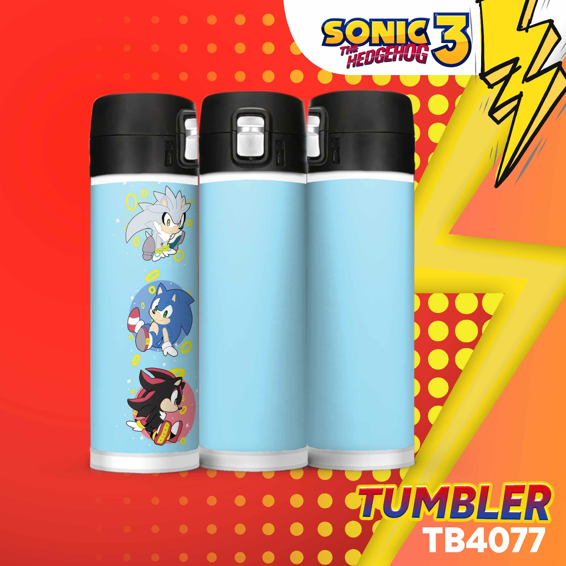 Tumbler Custom Tahan Panas Premium Tema Sonic