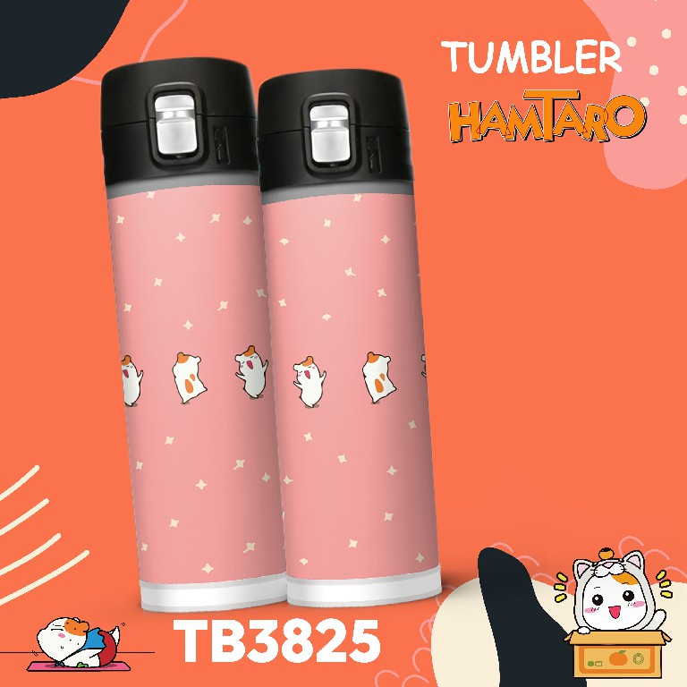 Tumbler Custom Tahan Panas Premium Tema Hamtaro