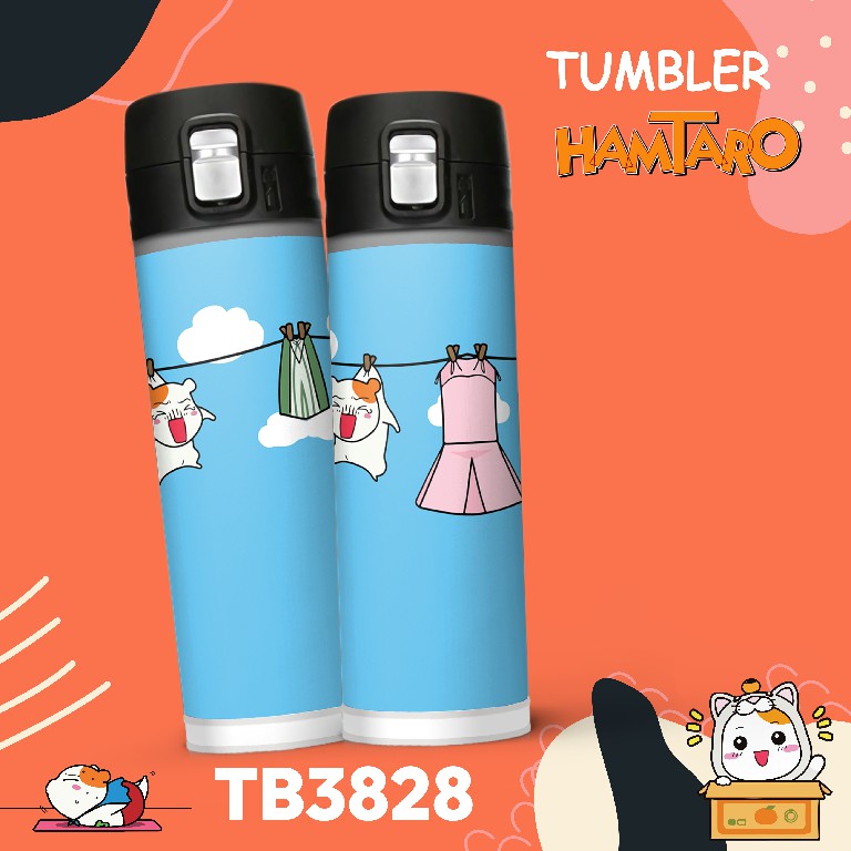 Tumbler Custom Tahan Panas Premium Tema Hamtaro
