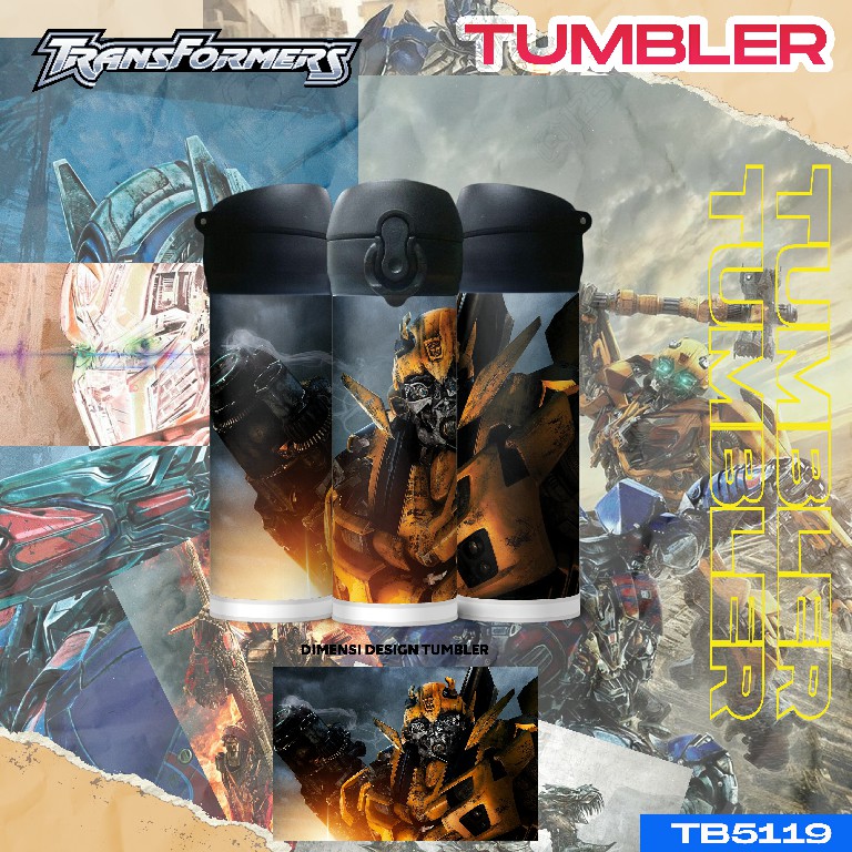 Tumbler Custom Tahan Panas Premium Tema Transformers