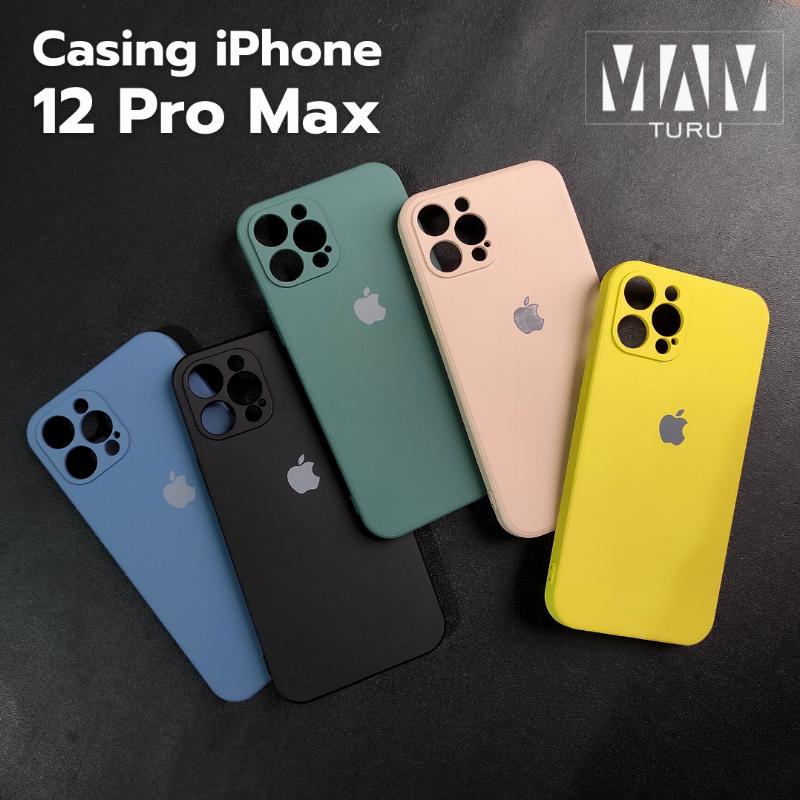Premium Softcase Casing iPhone 12 PRO MAX Silikon Rubber Logo Apple