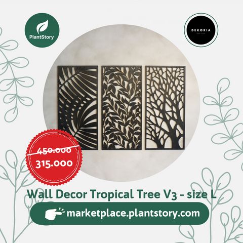 Wall Decor Tropical Tree V3 - size L