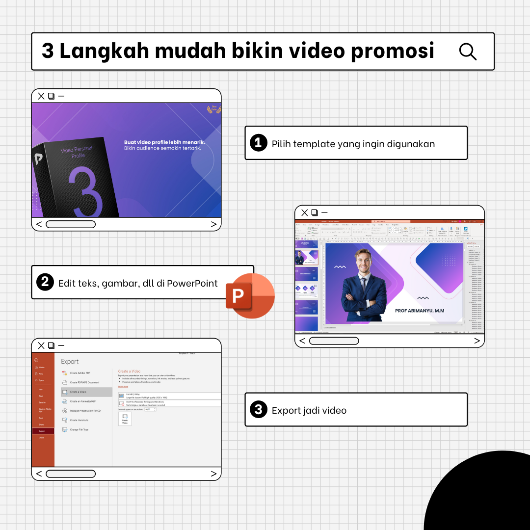 3 Template Video Personal Profile + GRATIS Berlangganan Utas 1 Tahun