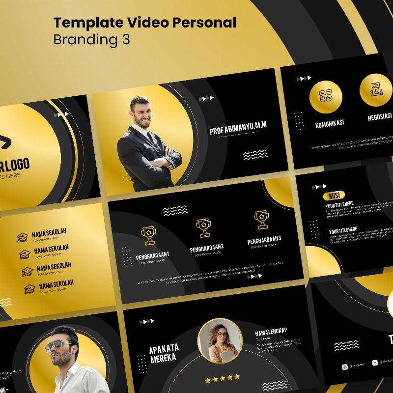 3 Template Video Personal Profile + GRATIS Berlangganan Utas 1 Tahun