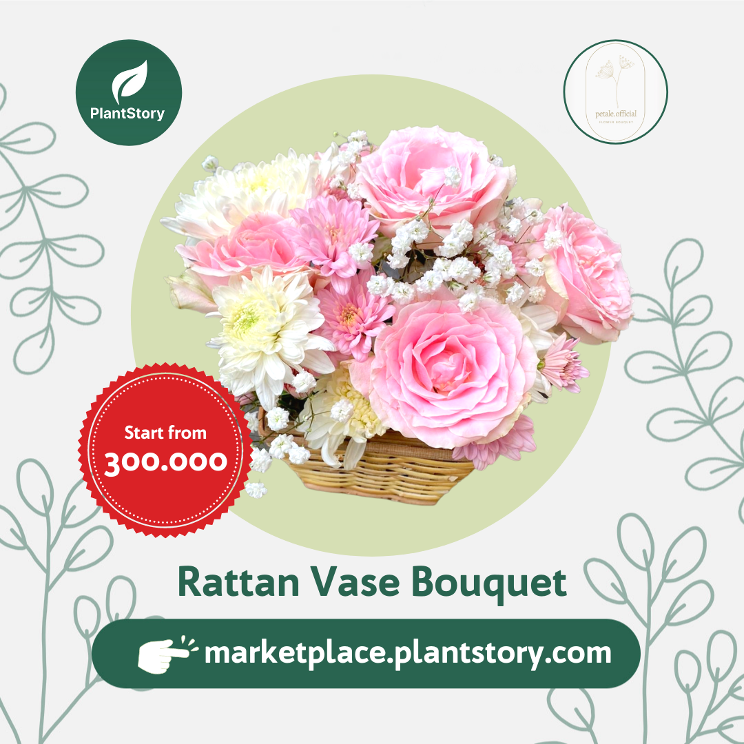 Rattan Vase Bouquet by @petale.official⁠ 