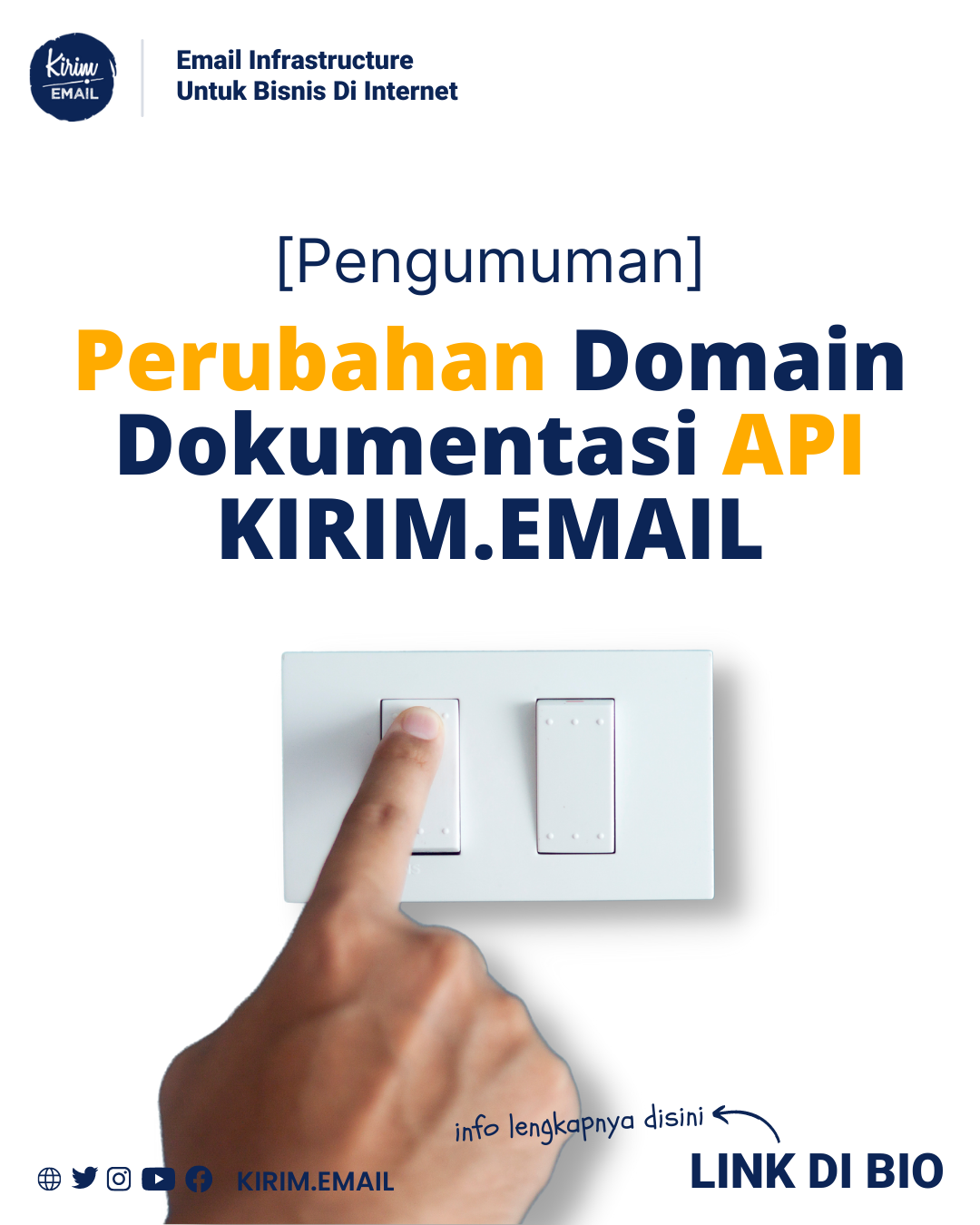[Pengumuman] Perubahan Domain API KIRIM.EMAIL