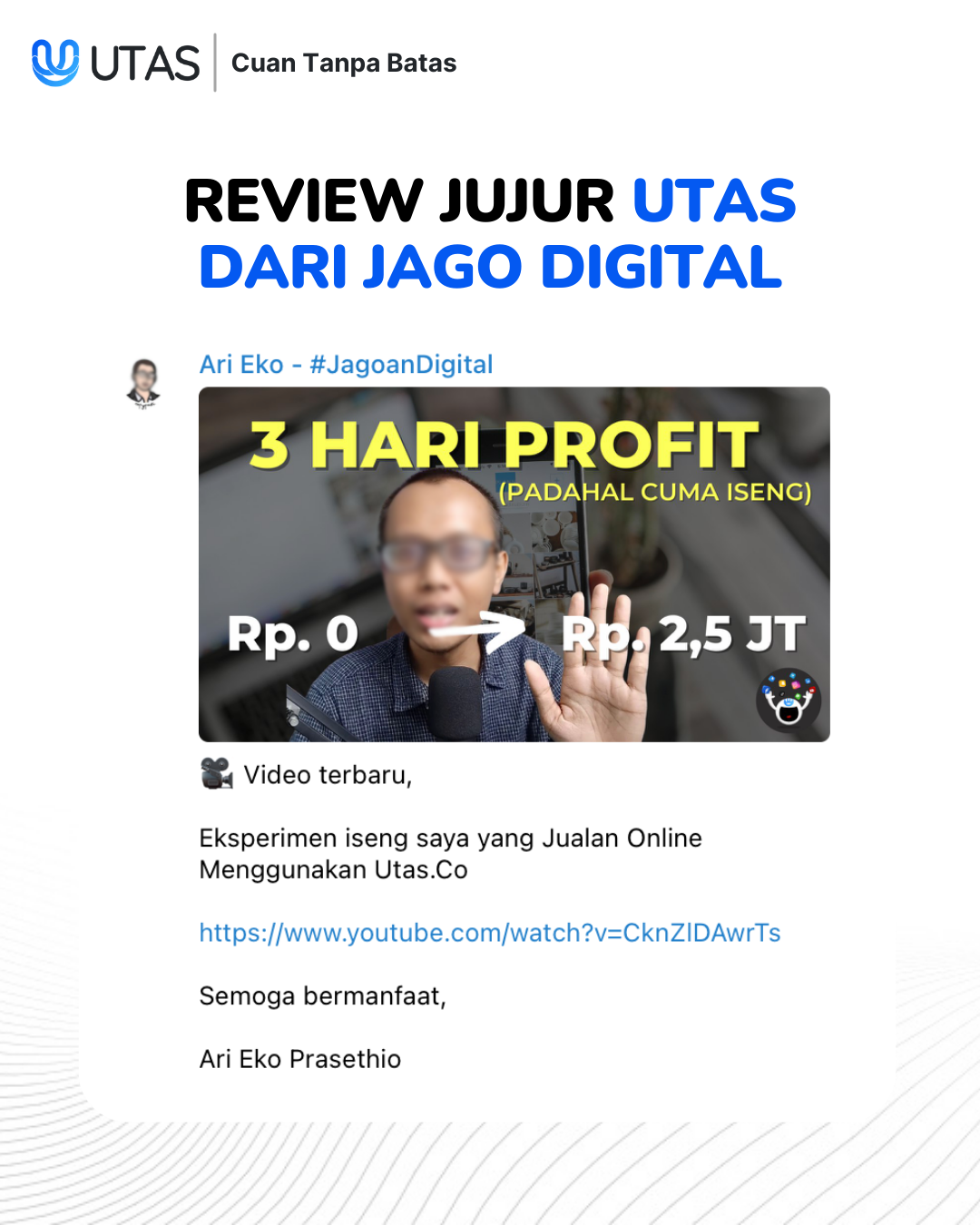 3 Hari Profit, Padahal Cuma Iseng?