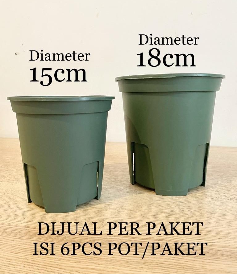 Paket 6 Pot Plongg 15 cm