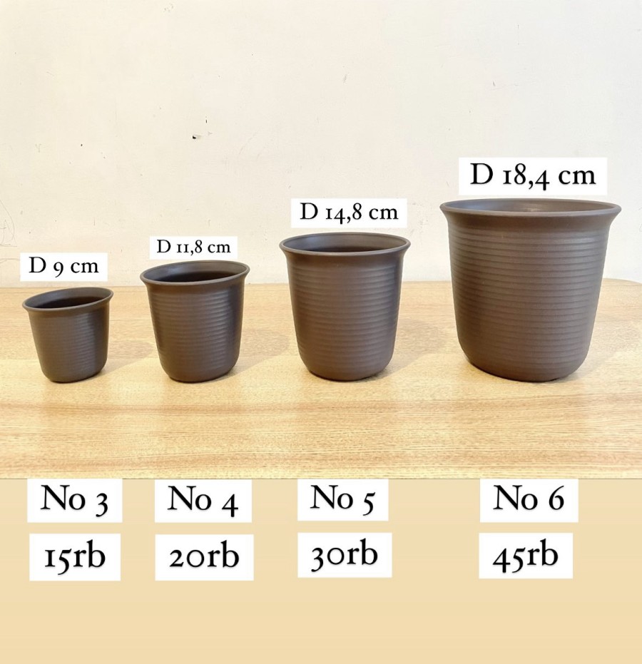 Paket 2 Pot Elegan Grey 12 cm