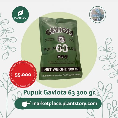 Pupuk Gaviota 63 300 gram (NPK 21-21-21) Original dari Hawaii