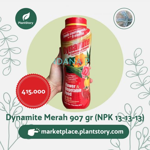 Pupuk Dynamite Merah 13-13-13 NPK Seimbang (907 Gram)
