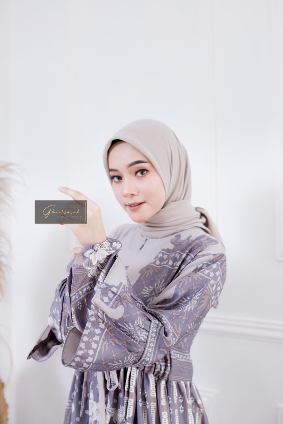 AYESHA MAXI DRESS / GAMIS MAXMARA PREMIUM MURAH / GAMIS MAXMARA LUX LIGHT GREY