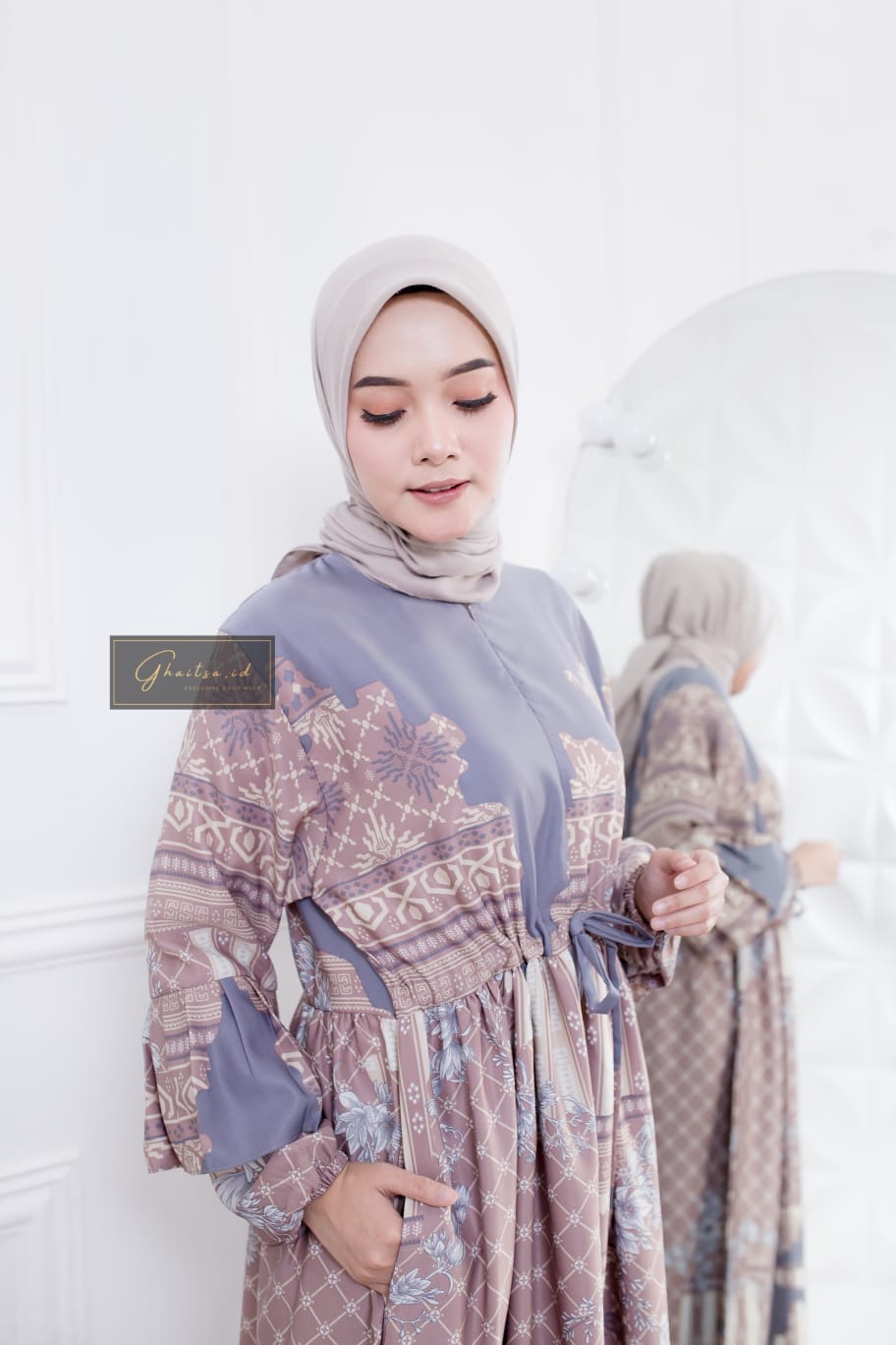 AYESHA MAXI DRESS / GAMIS MAXMARA PREMIUM MURAH / GAMIS MAXMARA LUX DRAK GREY