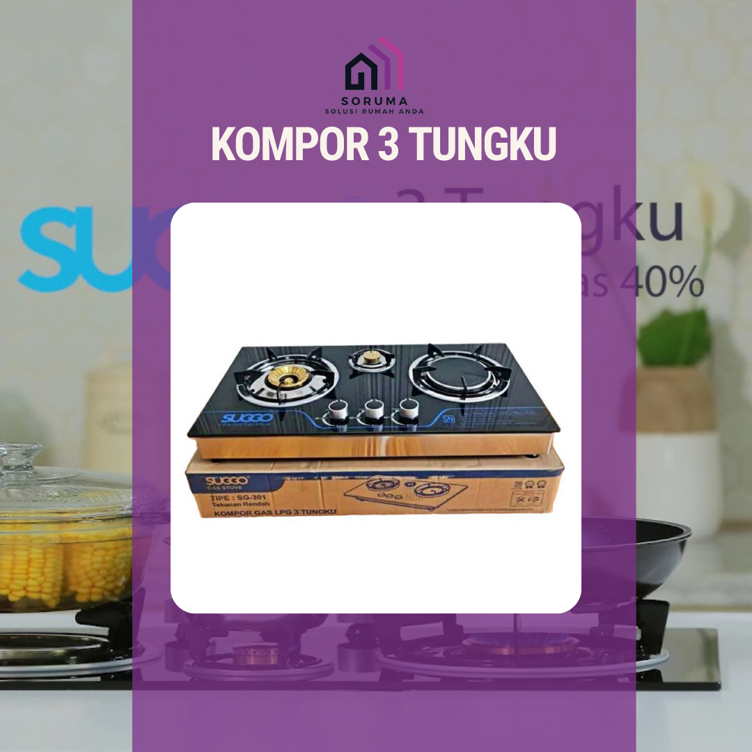 Kompor Suggo 3 tungku Mix