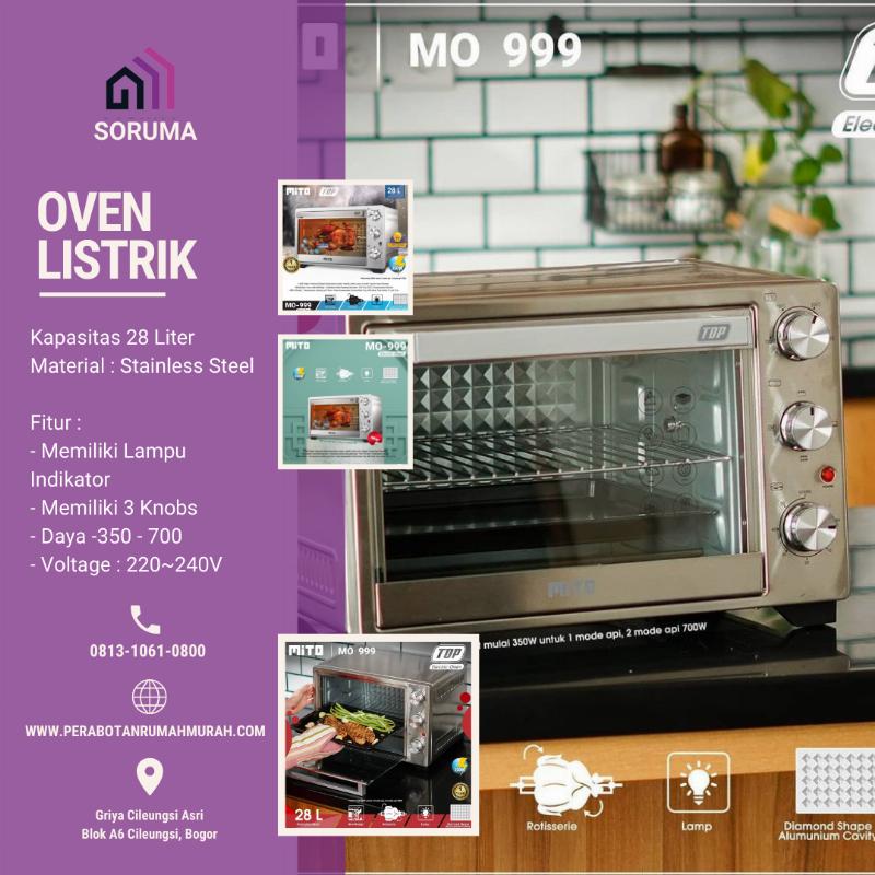 Oven Mito Listrik Kapasitas 28 Liter