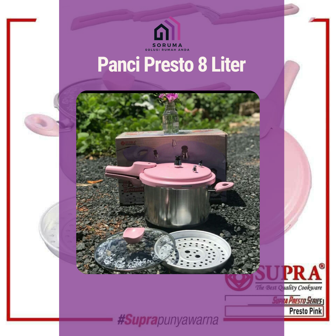 Panci Supra Presto + Tutup Kaca