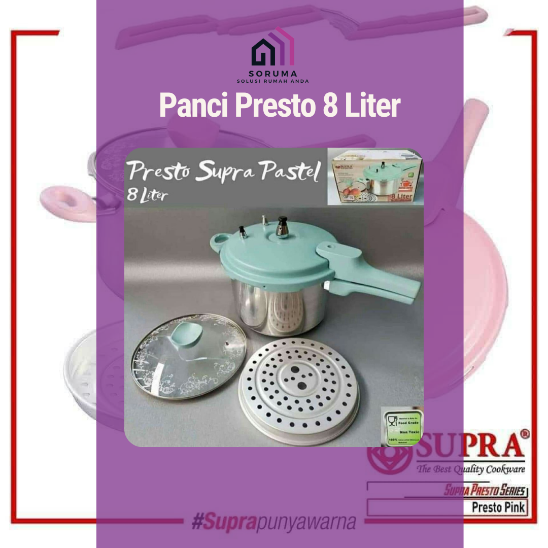 Panci Supra Presto + Tutup Kaca