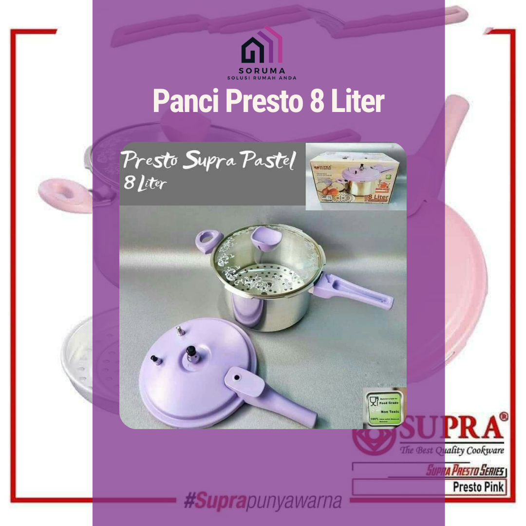 Panci Supra Presto + Tutup Kaca
