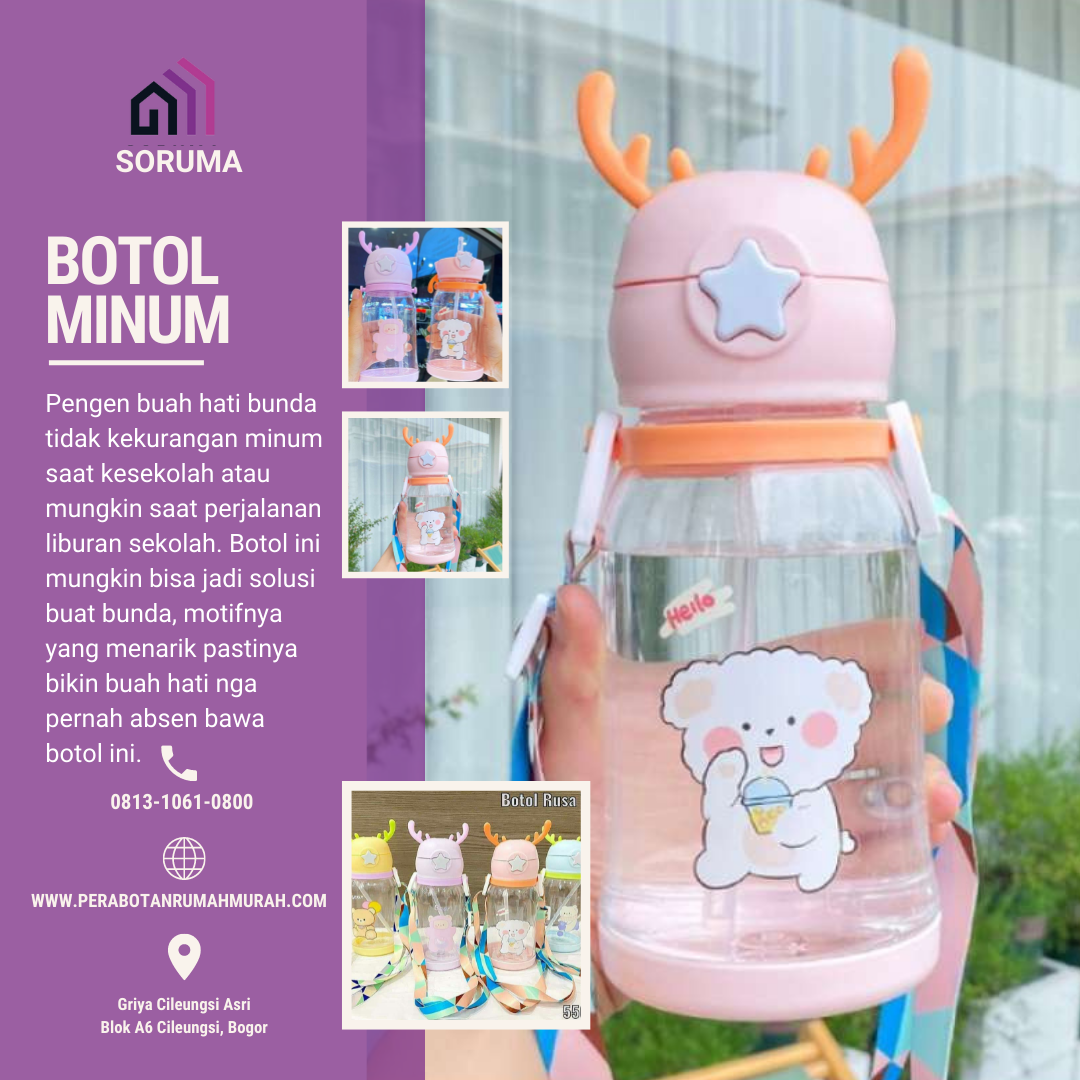 Botol Minum Anak Motif Rusa 