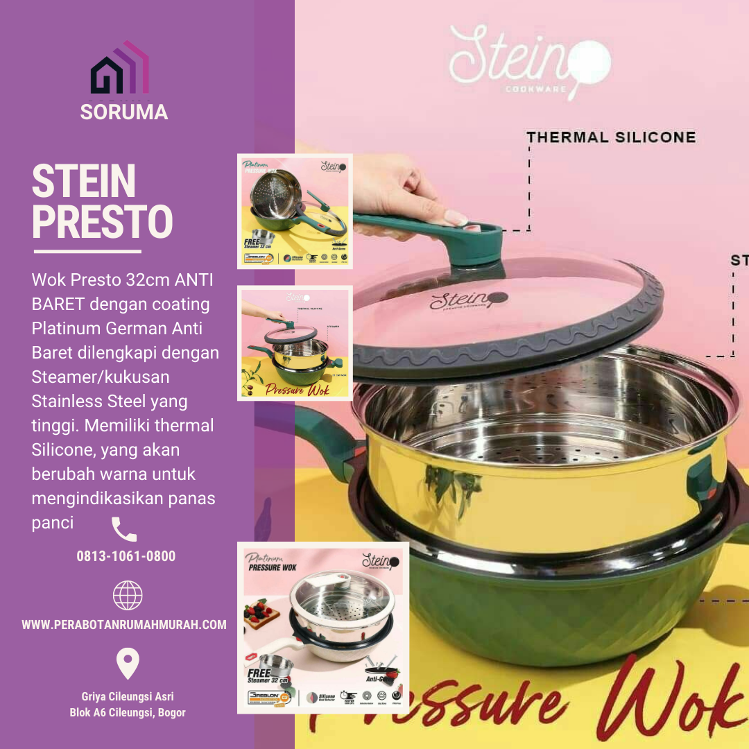 Stein Wok Platinum Pressure Cooker Anti Baret