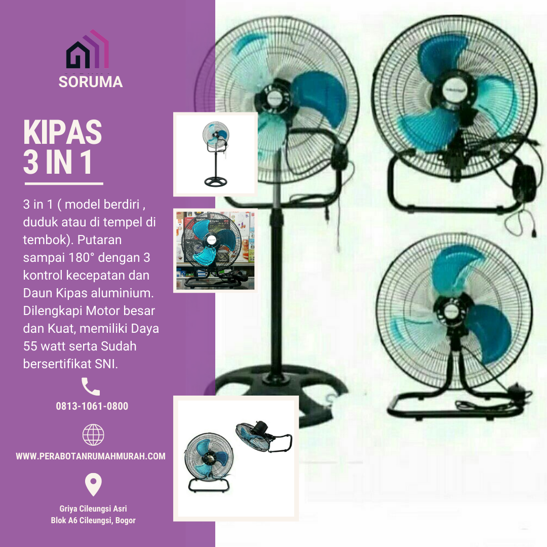 Kipas Angin Multifungsi 3 In 1
