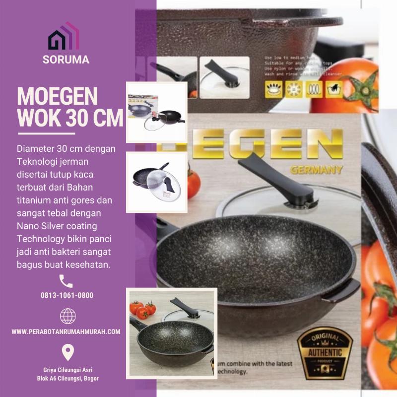 Moegen Wok Pan Diameter 30 cm