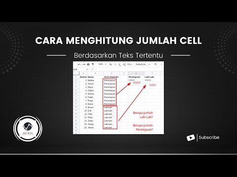 Cara Menghitung Jumlah Cell Berdasarkan Teks Tertentu di Excell dengan Formula CountIF