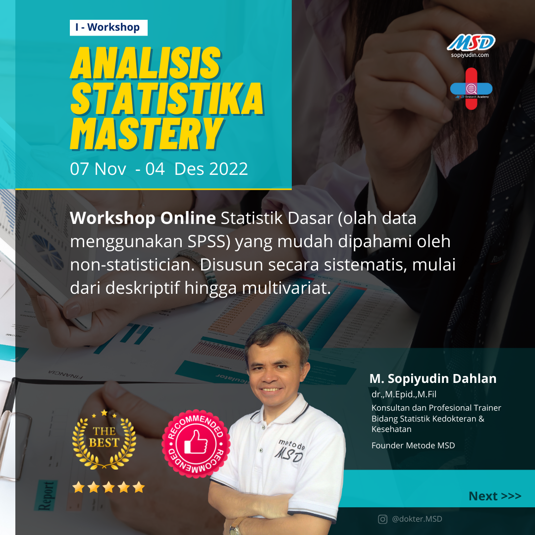 I-Workshop ANALISIS STATISTIKA MASTERY