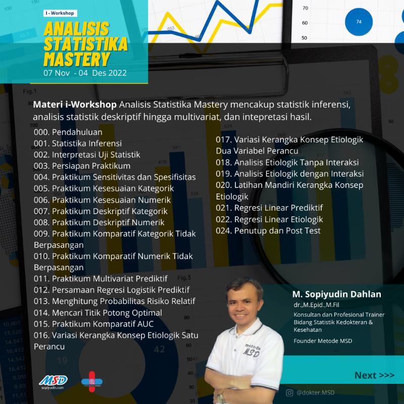 I-Workshop ANALISIS STATISTIKA MASTERY