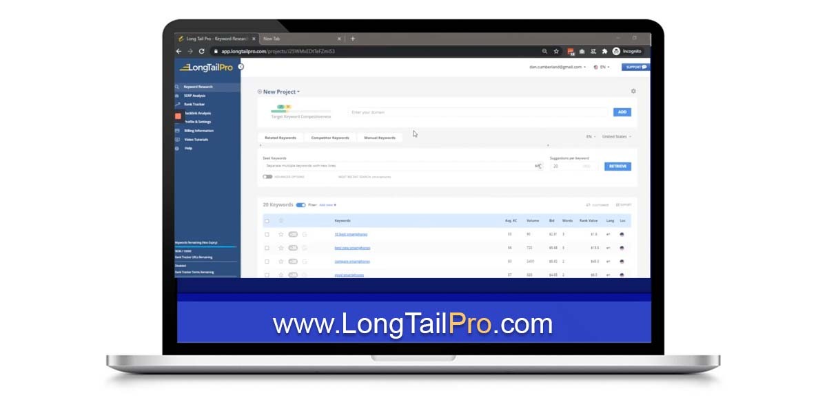 LongTailPro | Identify hundreds of long-tail keyword opportunities in minutes