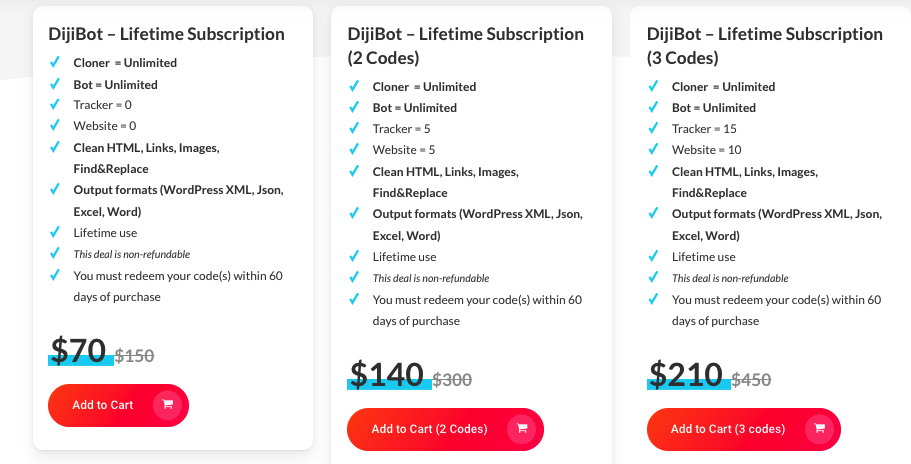 DijiBot is a website crawler that enables you to download the content of sites using the WordPress infrastructure as a file.