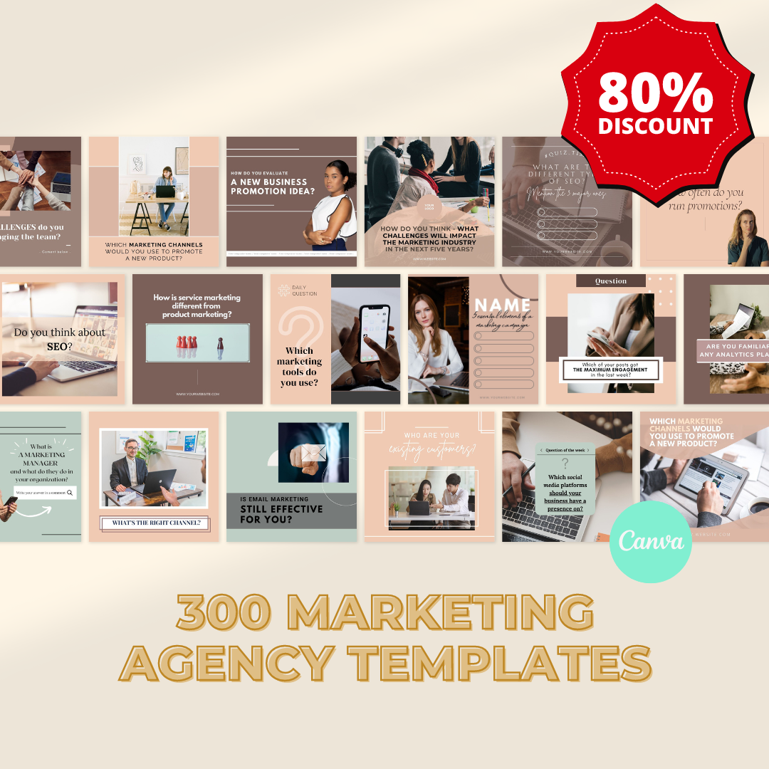 300 Marketing Agency Templates for Social Media