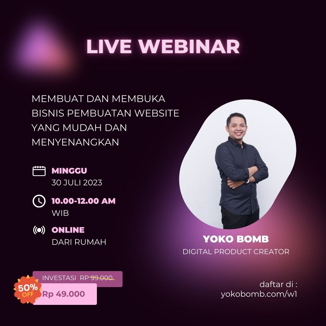 Rekaman: Webinar cara membuat dan membuka bisnis pembuatan website yang mudah dan menyenangkan