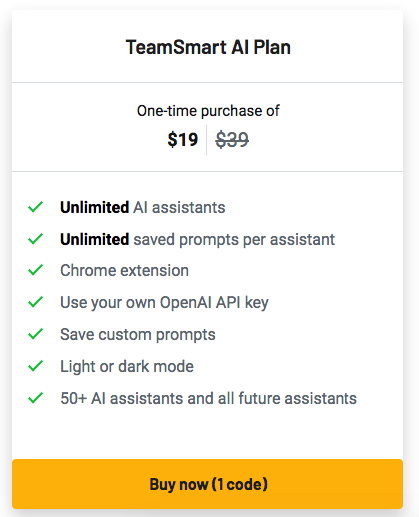 TeamSmart AI  Lifetime deal