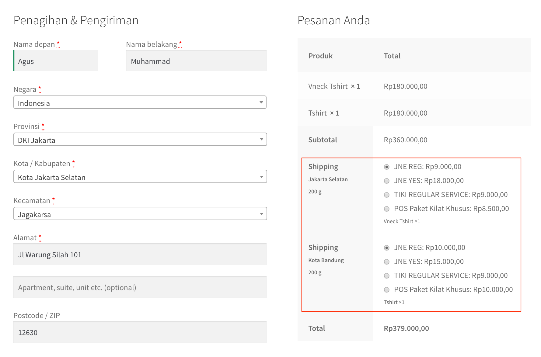 WooCommerce Indo Ongkir WordPress Plugin