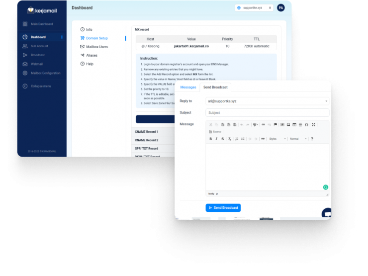 Kirim.email - Aplikasi Broadcast Email