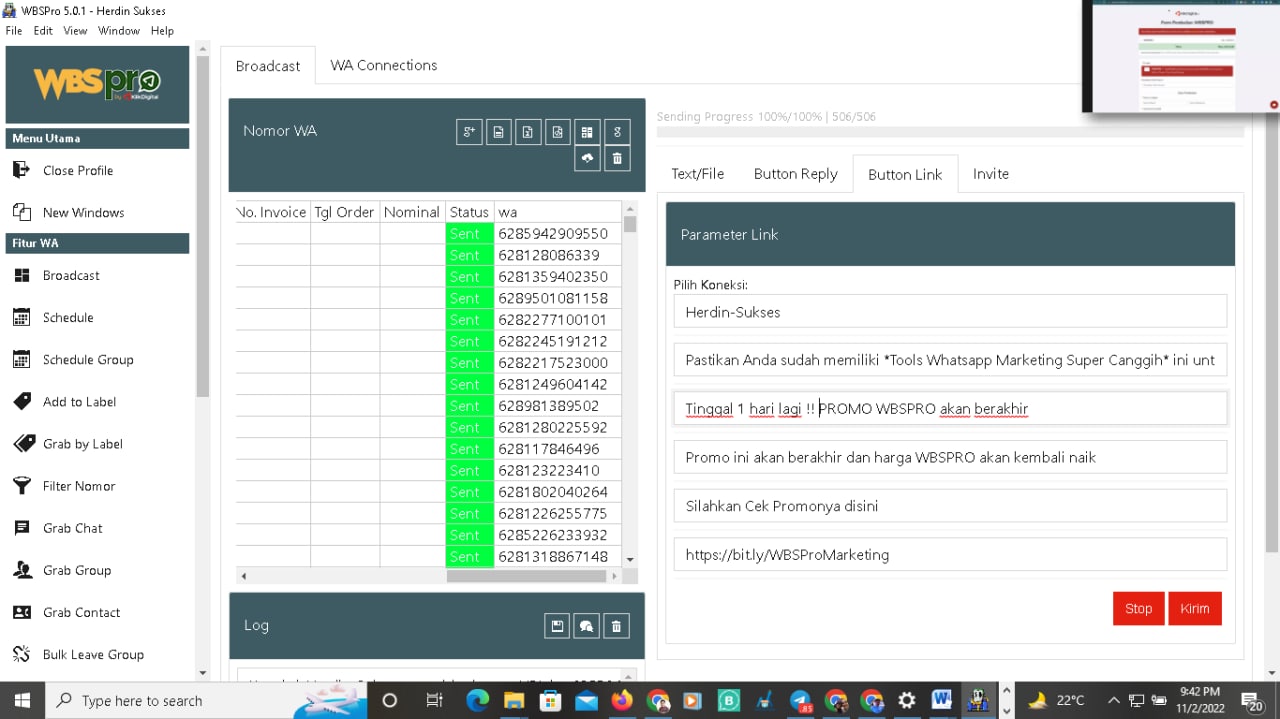 WBSPRO - Whatsapp Marketing Tools