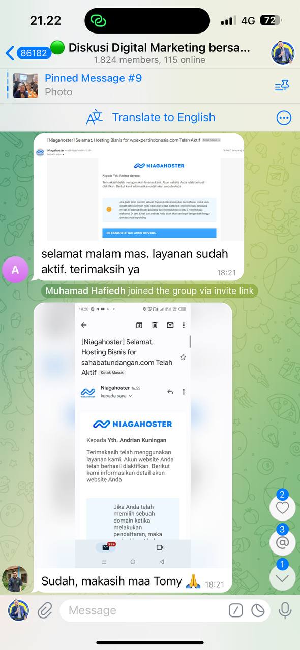 Kelas Website Gratis Domain dan Hosting Premium dari Niagahoster