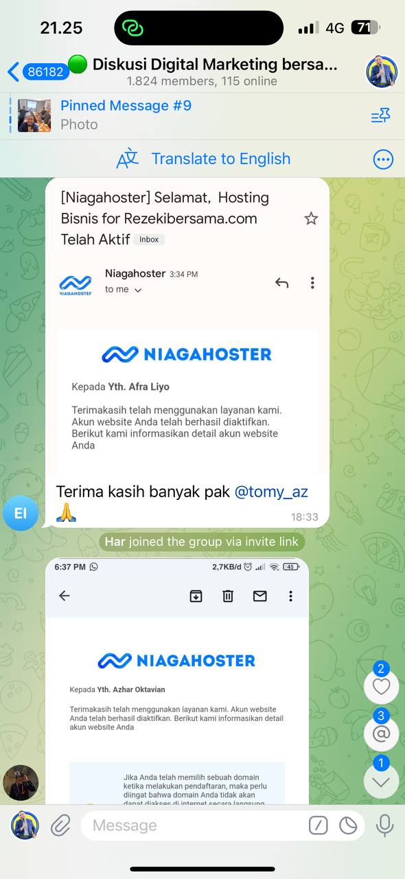 Kelas Website Gratis Domain dan Hosting Premium dari Niagahoster