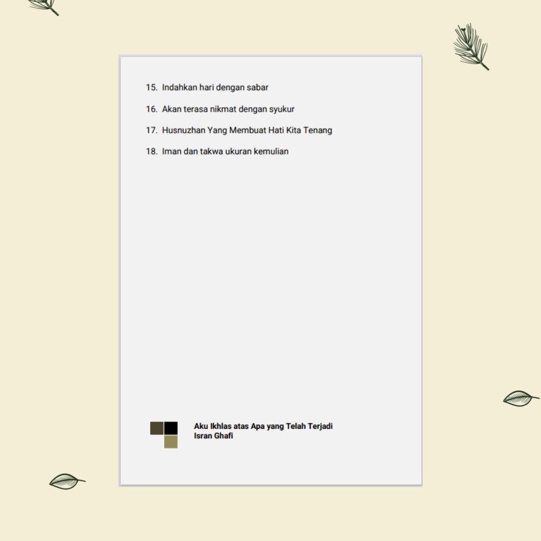 eBook Aku Ikhlas atas Apa yang Telah Terjadi