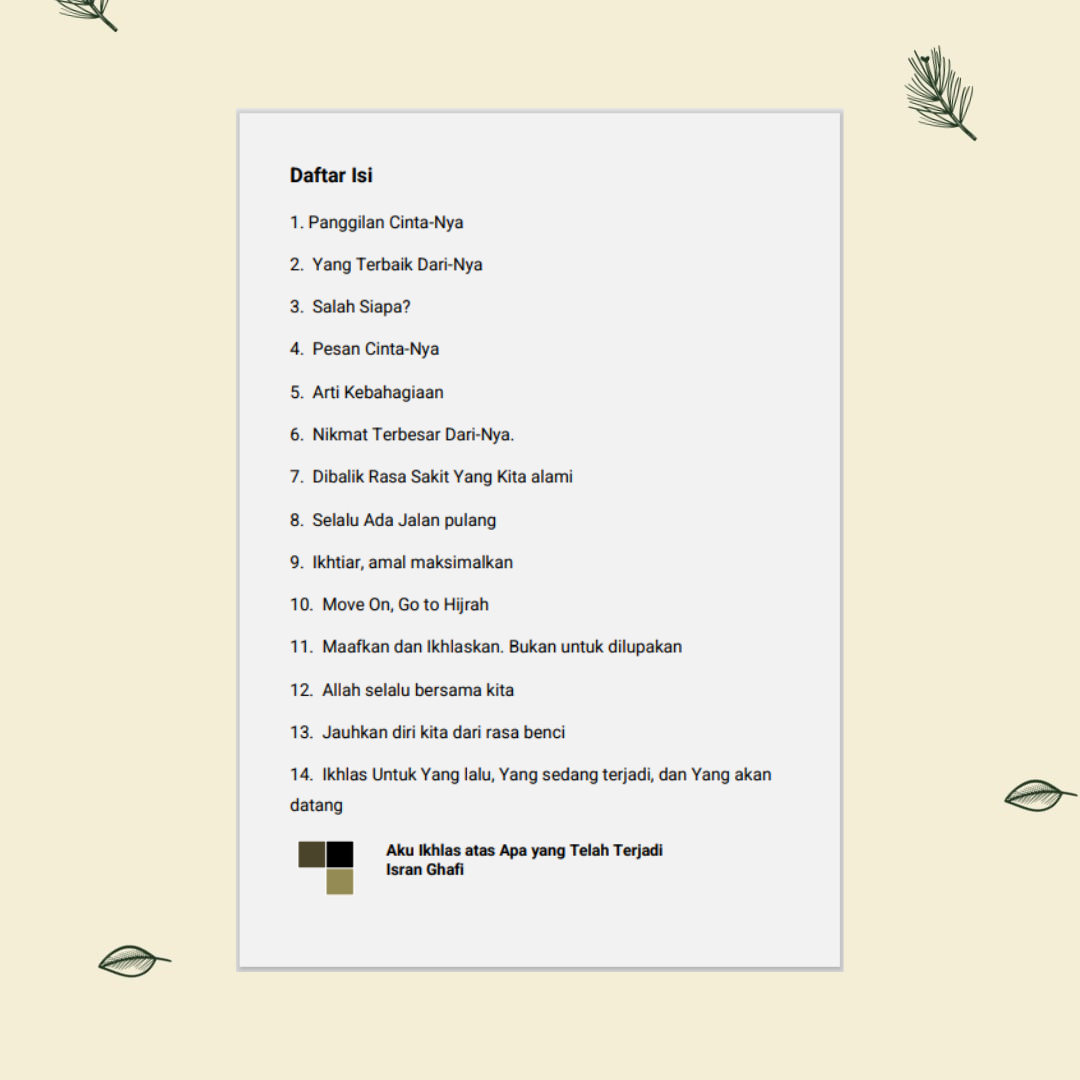 eBook Aku Ikhlas atas Apa yang Telah Terjadi