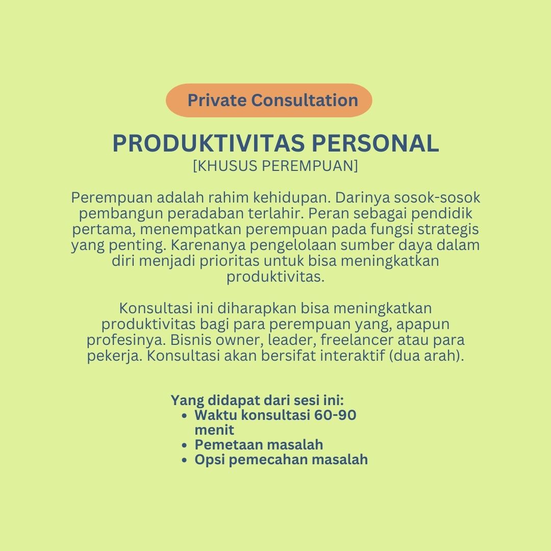 Konsultasi Produktivitas Personal