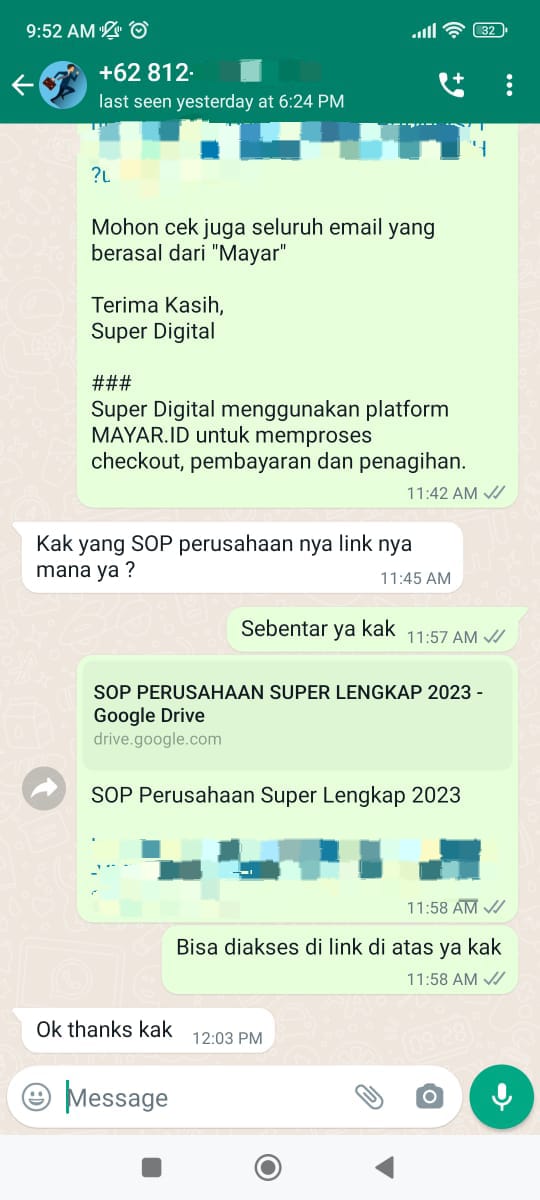 Testimoni Customer Super Digital