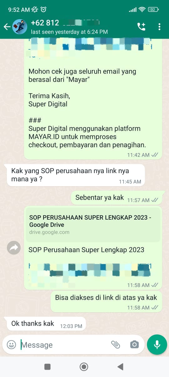 Testimoni Customer Super Digital