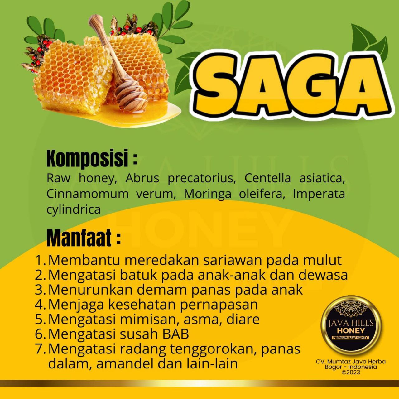 Madu Saga Herbal 350 Gram