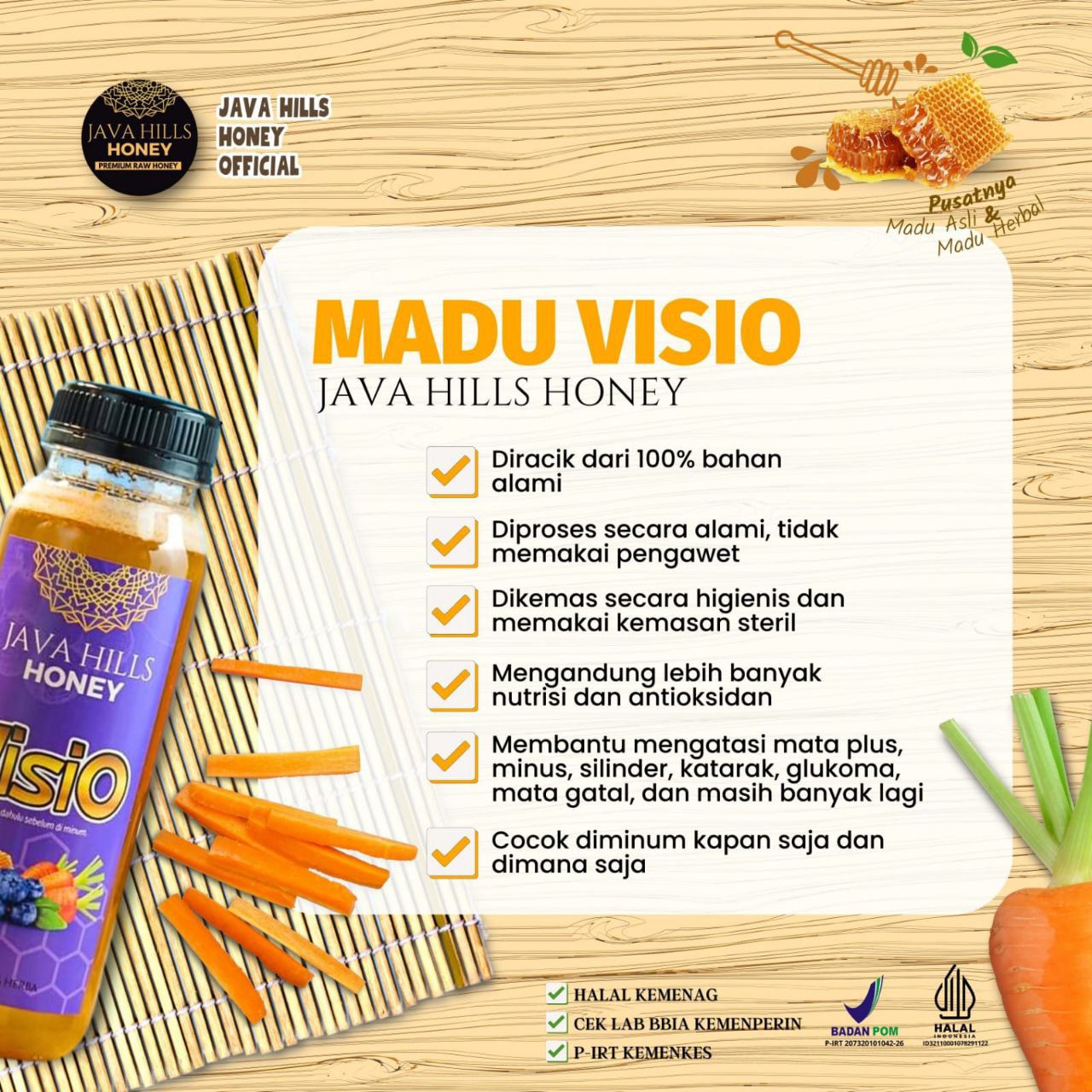 Madu Visio Herbal 330 Gram