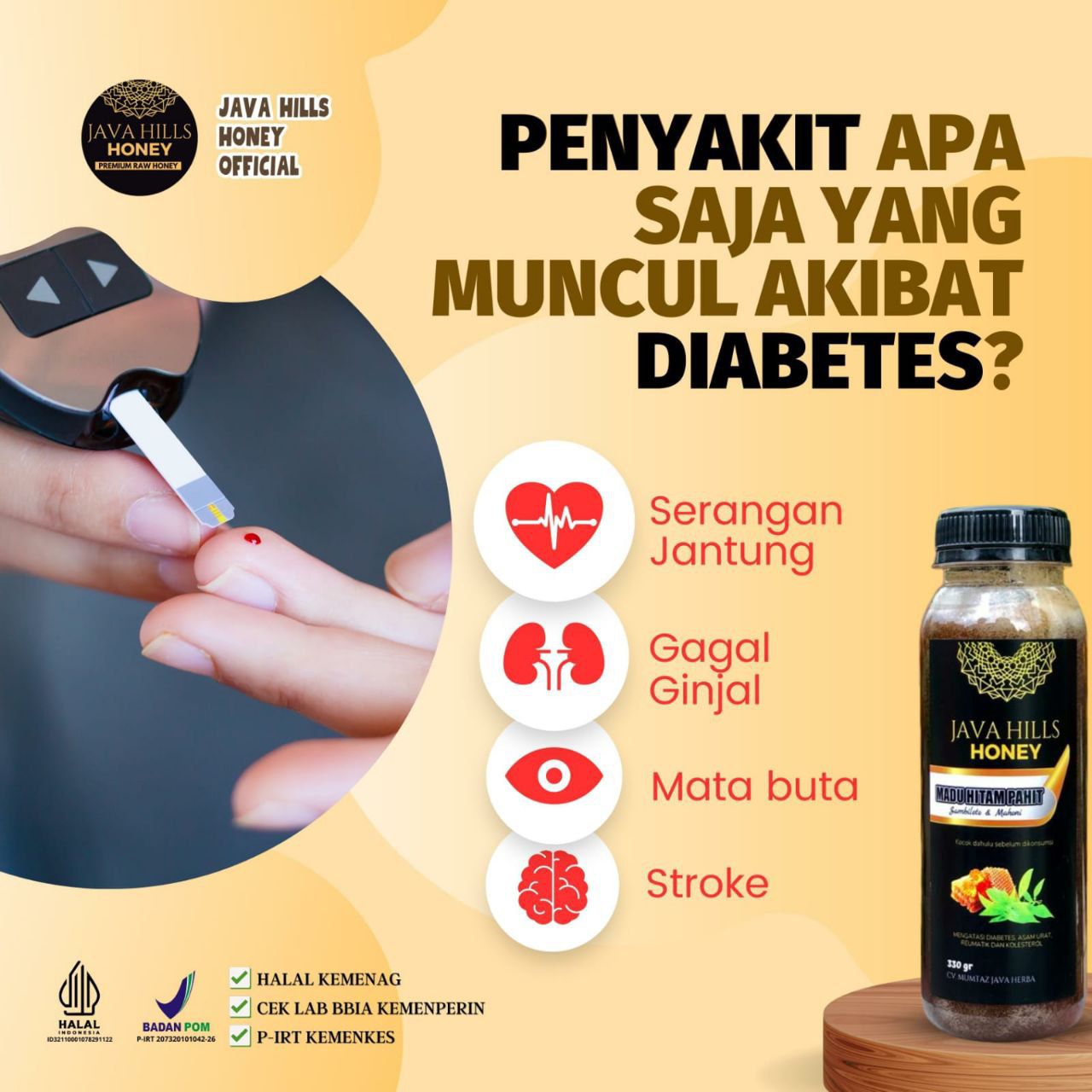Madu Hitam Pahit Herbal 350 Gram