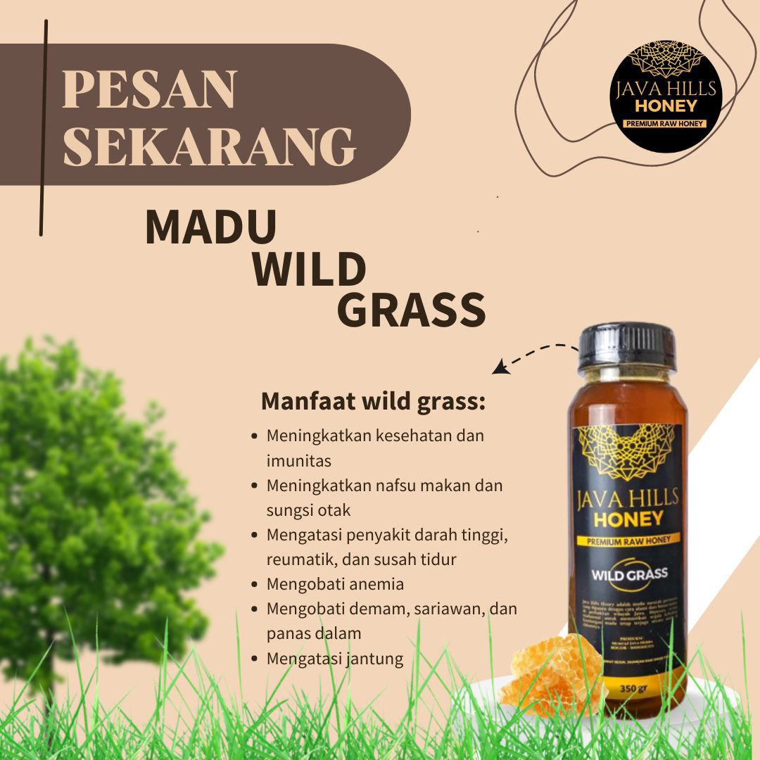 Madu Wild Grass Murni 350 Gram