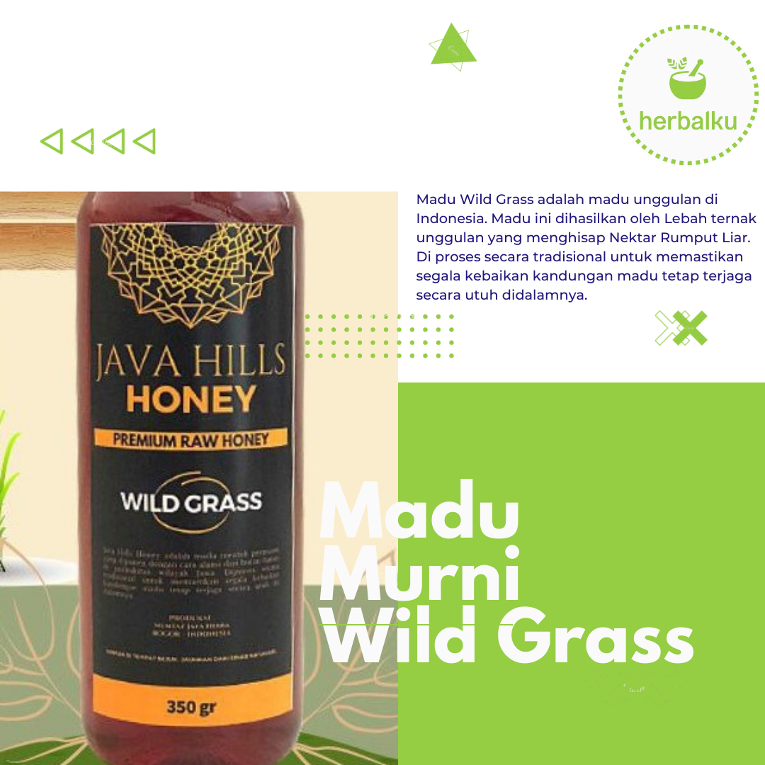 Madu Wild Grass Murni 350 Gram