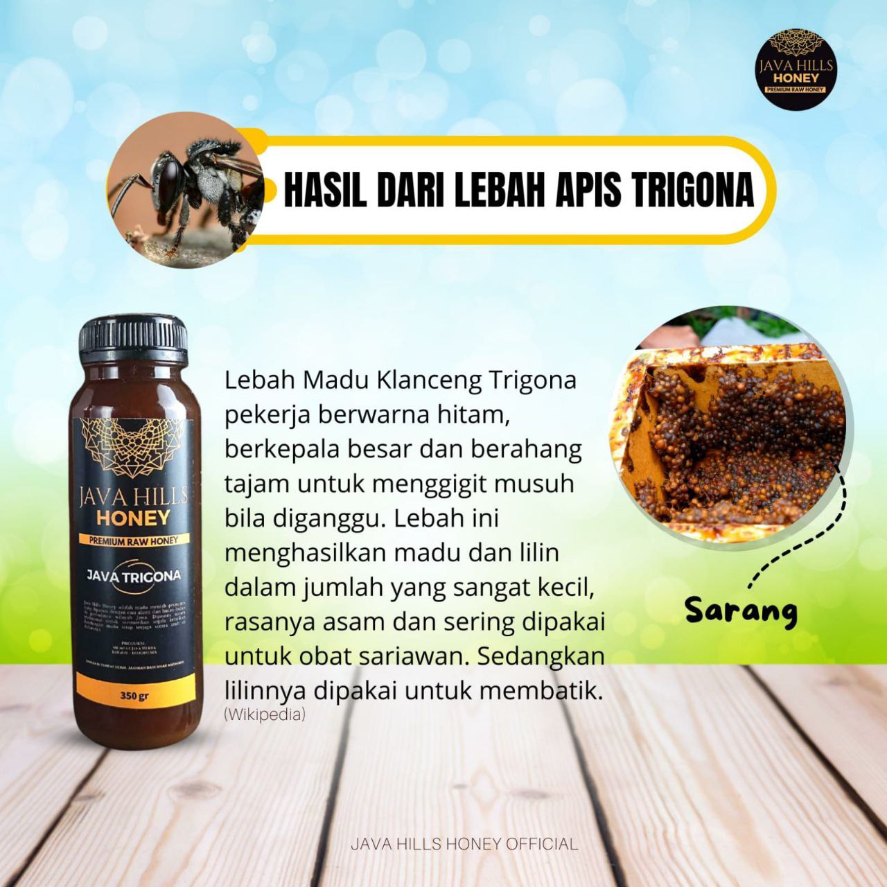 Madu Java Trigona Murni 350 Gram